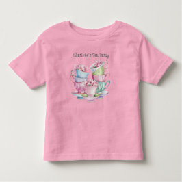 Camiseta Infantil Festa de Aniversário Chá para Duas Menina Elegante