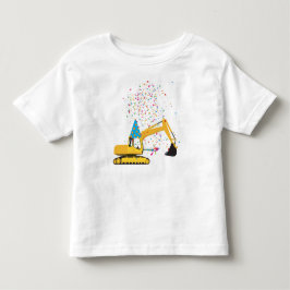 Camiseta Infantil Festa de aniversário de Caminhão de Construção de 