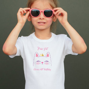 Camiseta Infantil Festa de aniversário de Gato