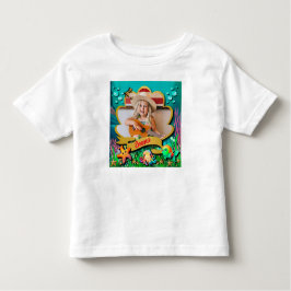 Camiseta Infantil Festa de Aniversário de Menina Sereia & Sob o Mar