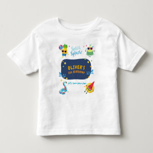 Camiseta Infantil Festa de aniversário de Piscina Colorida de Verão