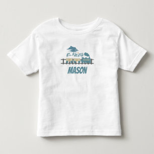 Camiseta Infantil Festa de Aniversário Infantil Trem Retrô Terroso