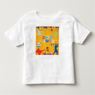 Camiseta Infantil Festa de Aniversário Ninja Personalizada para Cria