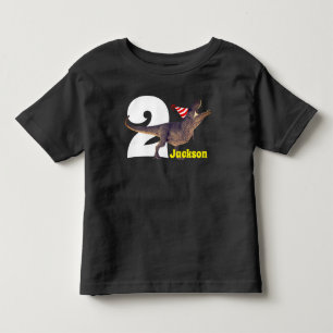 Camiseta Infantil Festa de aniversário personalizada de T-Rex