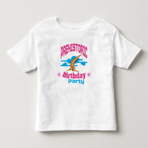 Camiseta Infantil Festa de Aniversário Pré-Histórica Pterodáctilo En
