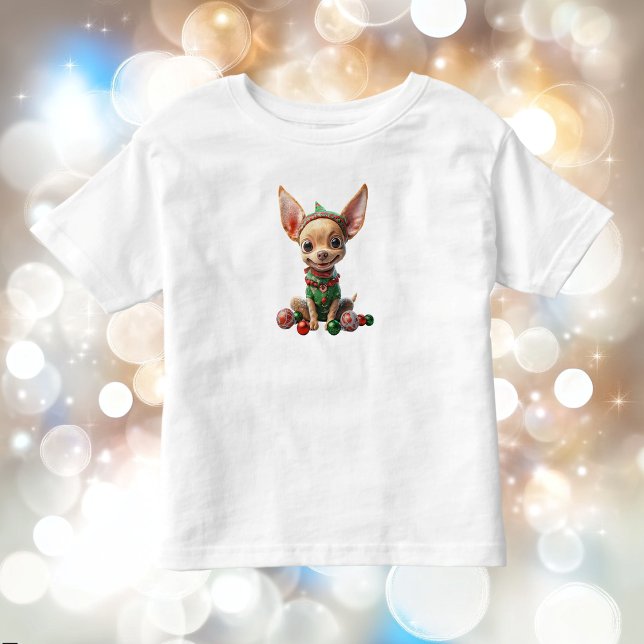 Camiseta Infantil Festa de Cachorro de Natal Tee Toddler (Criador carregado)