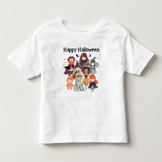 Camiseta Infantil Festa de Halloween para Crianças (Frente)