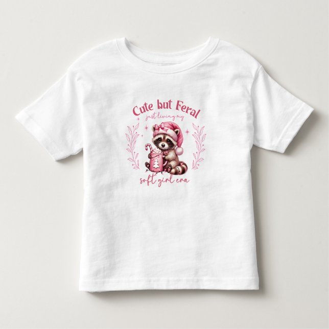 Camiseta Infantil Festa de Natal Rosa (Frente)