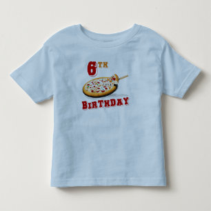 Camiseta Infantil Festa de Pizza de 6 Birthday