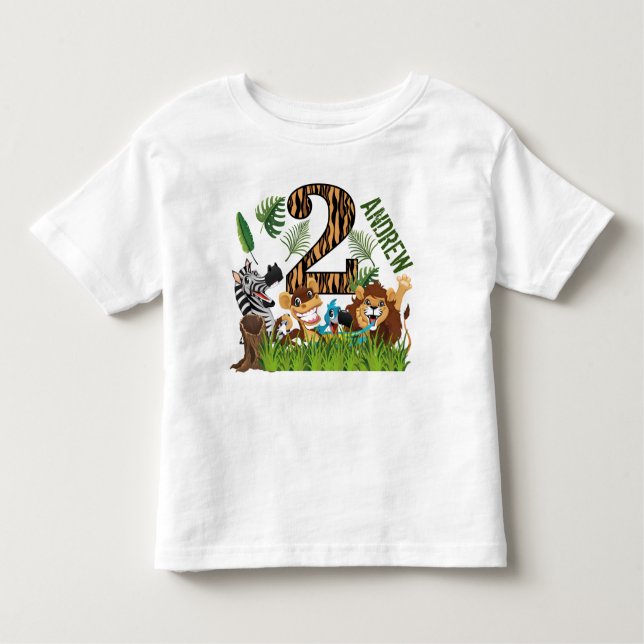 Camiseta Infantil Festa de segundo aniversário Selvagem (Frente)