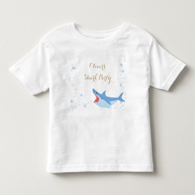 Camiseta Infantil Festa de Verão de Tubarão Espalha Bicho de Anivers (Frente)
