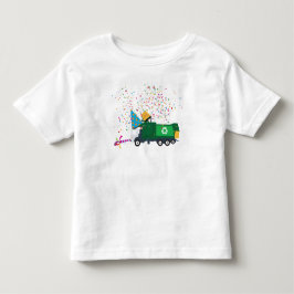 Camiseta Infantil Festa do Caminhão de Reciclagem de Lixo