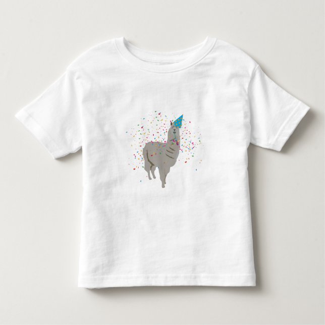 Camiseta Infantil Festas de Llama - Animais tendo festa (Frente)