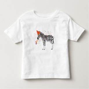 Camiseta Infantil Festas de zebra - Animais com festa