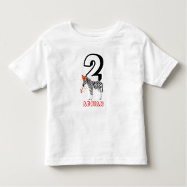 Camiseta Infantil Festas de Zebra - Crianças Festas de aniversário