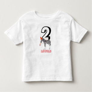 Camiseta Infantil Festas de Zebra - Crianças Festas de aniversário