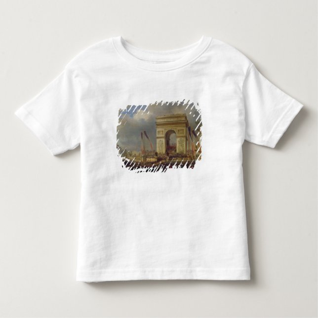 Camiseta Infantil Fete de la Fraternite no Arco do Triunfo (Frente)