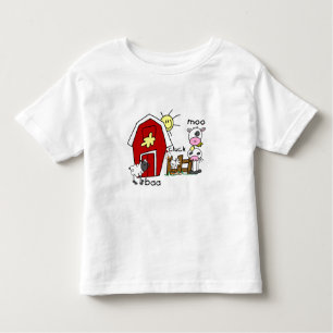 Camiseta Infantil Figura animais da vara de fazenda