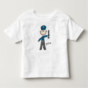Camiseta Infantil Figura da vara do agente da polícia