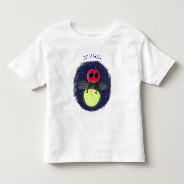 Camiseta Infantil Figura de desenho animado com inseto de raio (Frente)