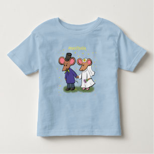 Camiseta Infantil Figura de desenho animado do casal do mouse