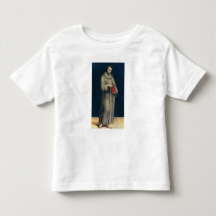 Camiseta Infantil Figura de uma monge Franciscan