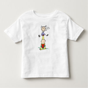 Camiseta Infantil Figuras da vara do Totter do Teeter