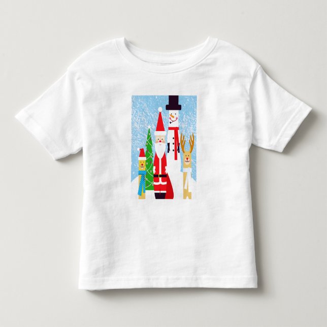 Camiseta Infantil Figuras do Natal (Frente)