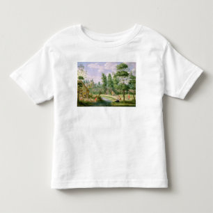 Camiseta Infantil Figuras nas terras de uma casa de campo