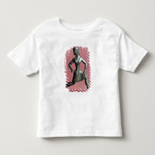 Camiseta Infantil Figurina de uma garota correndo.