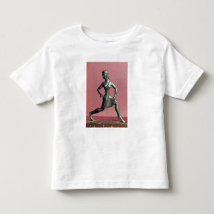 Camiseta Infantil Figurina de uma garota correndo.