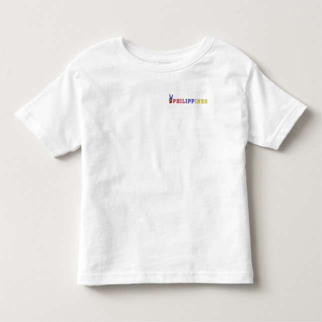 Camiseta Infantil FilAm, Filipinas misturadas e bandeira dos EUA, (Frente)