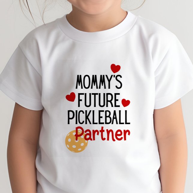 Camiseta Infantil Filha do Futuro Parceiro de Pickleball da mamãe (Criador carregado)
