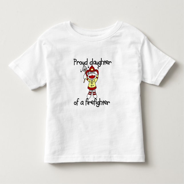 Camiseta Infantil Filha do macaco do sapador-bombeiro (Frente)