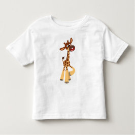 Camiseta Infantil Filheira de Cartoon Bonita Girafa Filheira T-Shirt