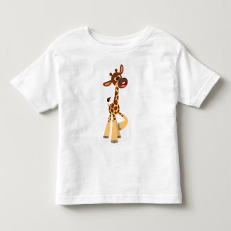 Camiseta Infantil Filheira de Cartoon Bonita Girafa Filheira T-Shirt
