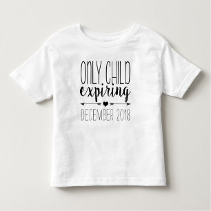 Camiseta Infantil Filho único que expira - preto