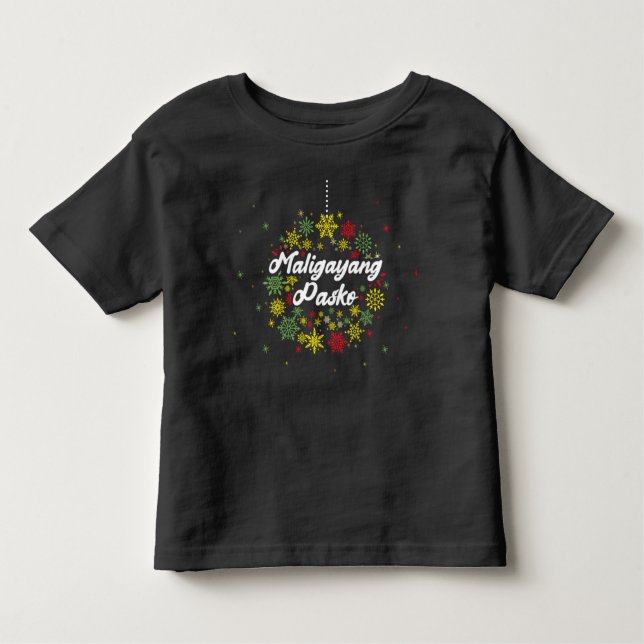 Camiseta Infantil Filipinas Natal Maligayang Pasko Toddler T-s (Frente)