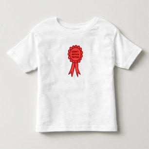 Camiseta Infantil Fita de Prêmio Vermelha Boba Não Me Dei ao Trabalh