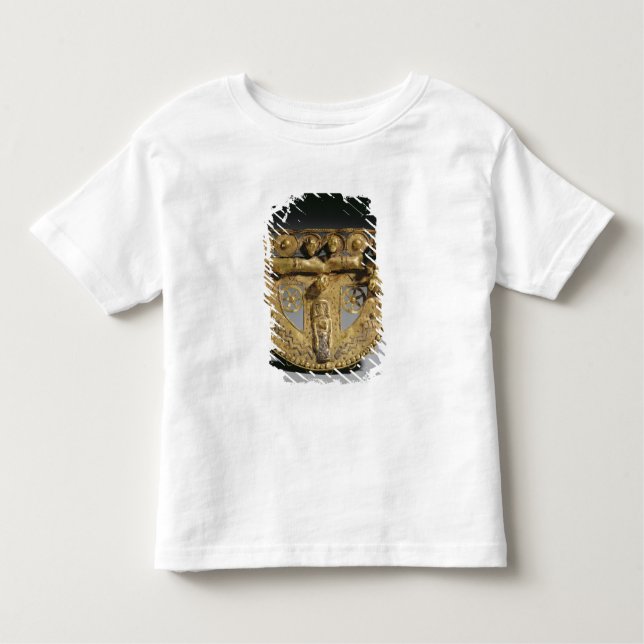 Camiseta Infantil Fivela de cinto com decoração granulada, (Frente)