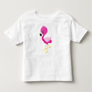 Camiseta Infantil Flamingo Bonito, Pequeno Flamingo, Flamingo Rosa