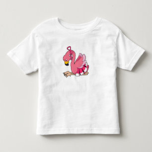 Camiseta Infantil Flamingo com fita