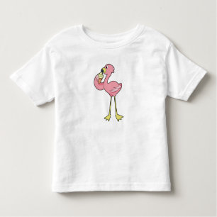 Camiseta Infantil Flamingo com sorvete Waffle