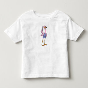 Camiseta Infantil Flamingo como Cabelo estilista com Tesoura