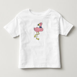 Camiseta Infantil Flamingo como Cavalheiro com Gravata