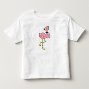 Camiseta Infantil Flamingo como cavalheiro com Tie
