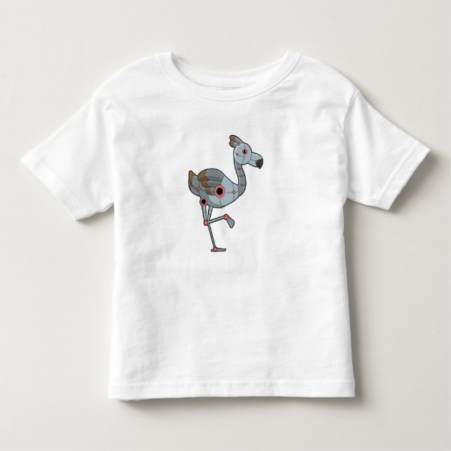 Camiseta Infantil Flamingo como Robô (Frente)