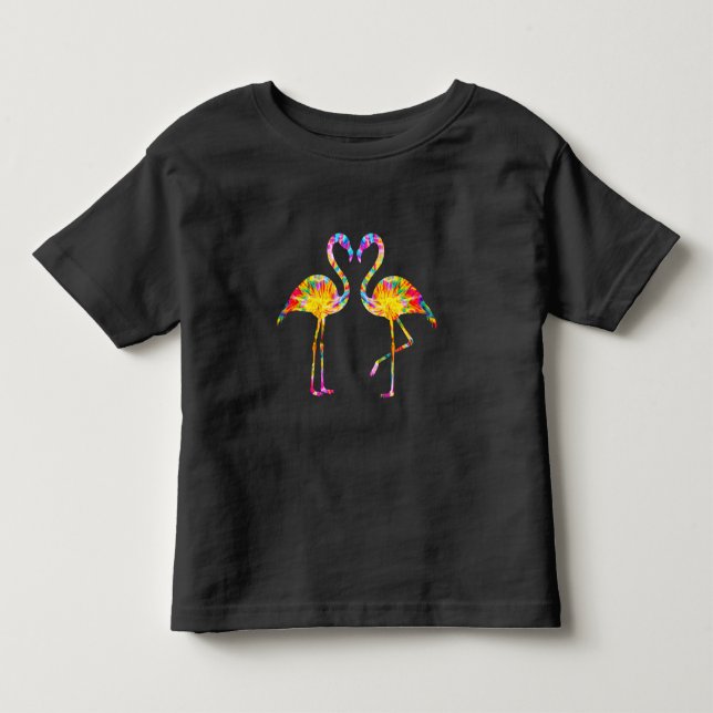 CAMISETA INFANTIL FLAMINGO TINTURA EM CAMADAS (Frente)