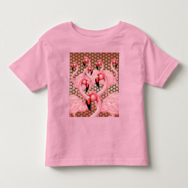 Camiseta Infantil Flamingoes no Desfile (Frente)