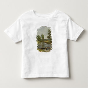 Camiseta Infantil Flatford Lock, 1810-11 (óleo em papel na canvas)